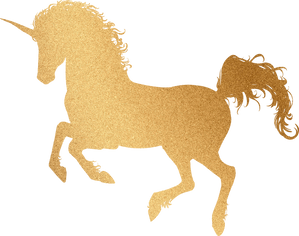Gold unicorn