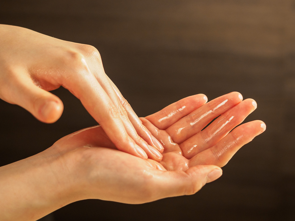 Hands with Massage Oil 