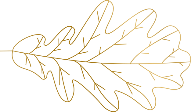 Oak Leaf Gradient Line Art